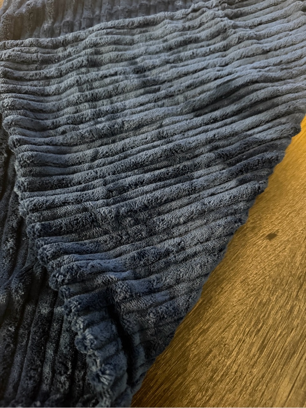 Textured Ribbed Square Throw Pillow Cover - Deep Navy - Picture 3 of 5